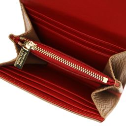 Iside Exclusive Leather Wallet - Small Size Caramel TL142436