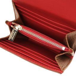 Iside Elegante Cartera en Piel - Misura Pequeña Cognac TL142436