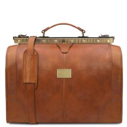 Madrid Gladstone Leather Bag - Small Size Natural TL1023