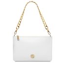 Diva Pochette in Pelle con Tracolla a Catena Bianco TL142461
