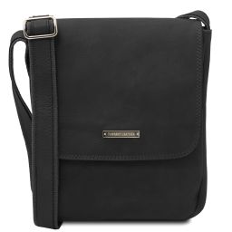 John Sac en Cuir Pour Homme Avec zip Frontal Noir TL141408