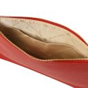 Diva Leather Clutch With Chain Strap Lipstick Red TL142461