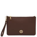 Diva Pochette in Pelle con Tracolla a Catena Caffè TL142461