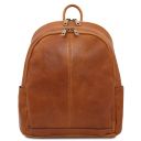Canberra 2 Compartments Leather Backpack Natural TL142460