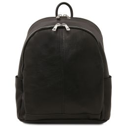 Canberra Mochila en Piel con 2 Compartimientos Negro TL142460
