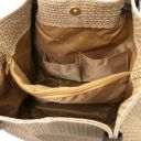 TL KeyLuck Woven Printed Leather Shopping bag Beige TL141573