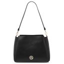 Abby Schultertasche aus Leder Schwarz TL142468