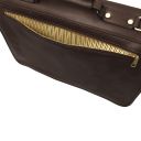 Ancona Serviette en Cuir Marron foncé TL142073