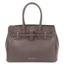 TL Bag Handtasche aus Leder Dunkel Taupe TL142174