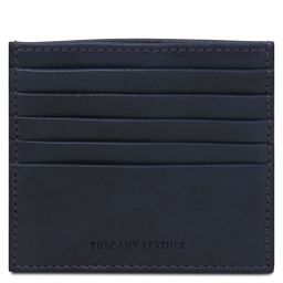 Tarjetero de Cuero Para Tarjetas de Crédito Azul oscuro TL142469