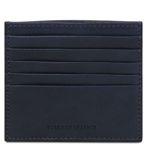 Portacarte in Pelle Blu scuro TL142469