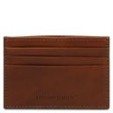 Leather Credit Card Holder Brown TL142471