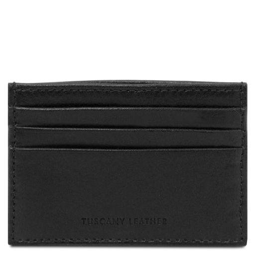 Kartenetui aus Leder Schwarz TL142471