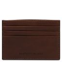 Porte-cartes en Cuir Marron foncé TL142471