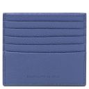 Leather Credit Card Holder Blue TL142470