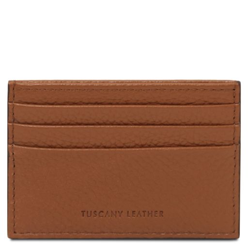 Leather Card Holder Cognac TL142472