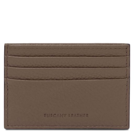 Kartenetui aus Leder Dunkel Taupe TL142472