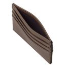 Leather Card Holder Dark Taupe TL142472