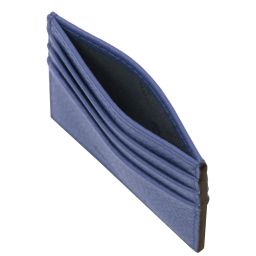 Tarjetero de Cuero Azul TL142472