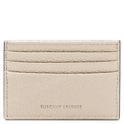 Porte-cartes en Cuir Beige TL142472