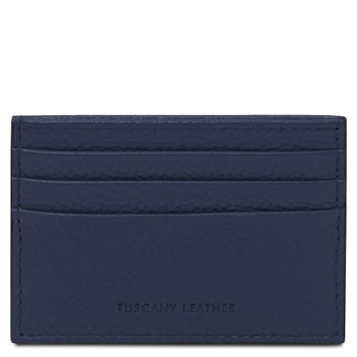 Leather Card Holder Dark Blue TL142472