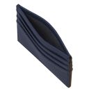 Leather Credit Card Holder Dark Blue TL142472