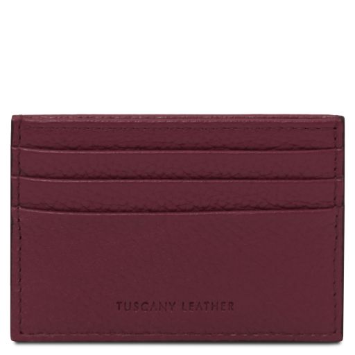 Leather Card Holder Bordeaux TL142472