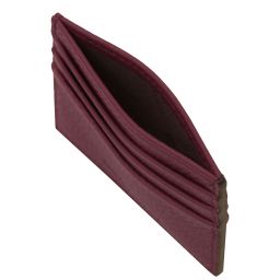 Portacarte in Pelle Bordeaux TL142472