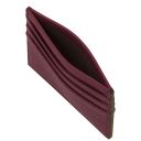 Leather Card Holder Bordeaux TL142472