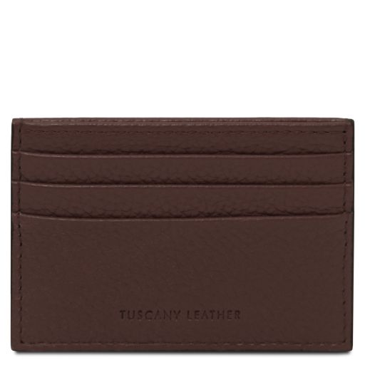 Kartenetui aus Leder Kaffee TL142472