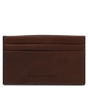 Leather Card Holder Dark Brown TL142473