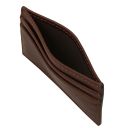Porte-cartes en Cuir Marron foncé TL142473