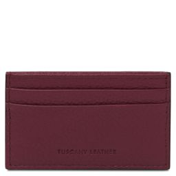 Portacarte in Pelle Bordeaux TL142474