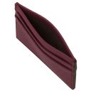 Leather Card Holder Bordeaux TL142474