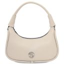 Michelle Leather Handbag - Small Size Beige TL142478