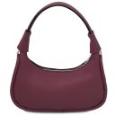 Michelle Leather Handbag - Small Size Bordeaux TL142478