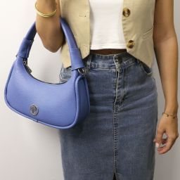 Michelle Leather Handbag - Small Size Лиловый TL142478