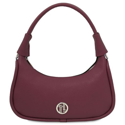 Michelle Leather Handbag - Small Size Bordeaux TL142478