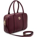 Stephany Leather Handbag Bordeaux TL142439