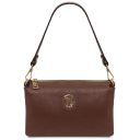 Sia Soft Leather Clutch Coffee TL142479