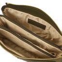 Sia Clutch aus Weichem Leder Tannengrün TL142479