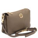 Sia Soft Leather Clutch Dark Taupe TL142479