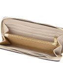 Financier Elegante Cartera en Piel con Cremallera en el Contorno Beige TL142485