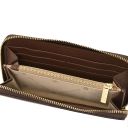 Financier Exclusive zip Around Leather Wallet Coffee TL142485