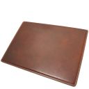 Sous-main de Bureau en Cuir Avec Rabat Marron TL140325