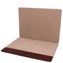 Sous-main de Bureau en Cuir Avec Rabat Marron TL140325
