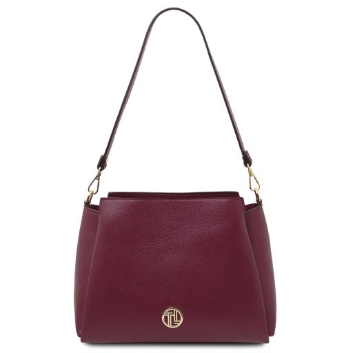 Abby Sac Bandoulière en Cuir Bordeaux TL142468