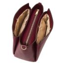 Creta Leather Shoulder bag and zip Around Leather Wallet Bordeaux TL142487