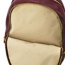 Djerba Soft Leather Backpack and zip Around Leather Wallet Bordeaux TL142488