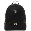 Djerba Soft Leather Backpack and zip Around Leather Wallet Black TL142488